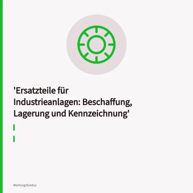 Ersatzteillager mit beschrifteten Schütten, Regalen und gekennzeichneten Baugruppen. Ersatzteile für Industrieanlagen: Beschaffung, Lagerung und Kennzeichnung