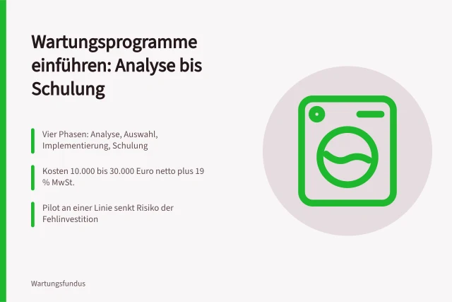 Ratgeber zur Einführung von Wartungsprogrammen in vier Phasen. Ratgeber zur Einführung von Wartungsprogrammen