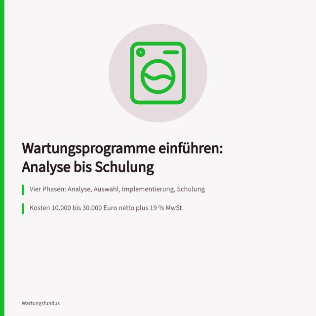 Ratgeber zur Einführung von Wartungsprogrammen in vier Phasen. Ratgeber zur Einführung von Wartungsprogrammen