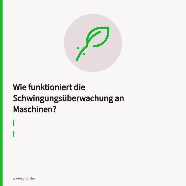 Beschleunigungssensor auf Maschinenlager montiert, Kabel zum Datenlogger. Wie funktioniert die Schwingungsüberwachung an Maschinen?