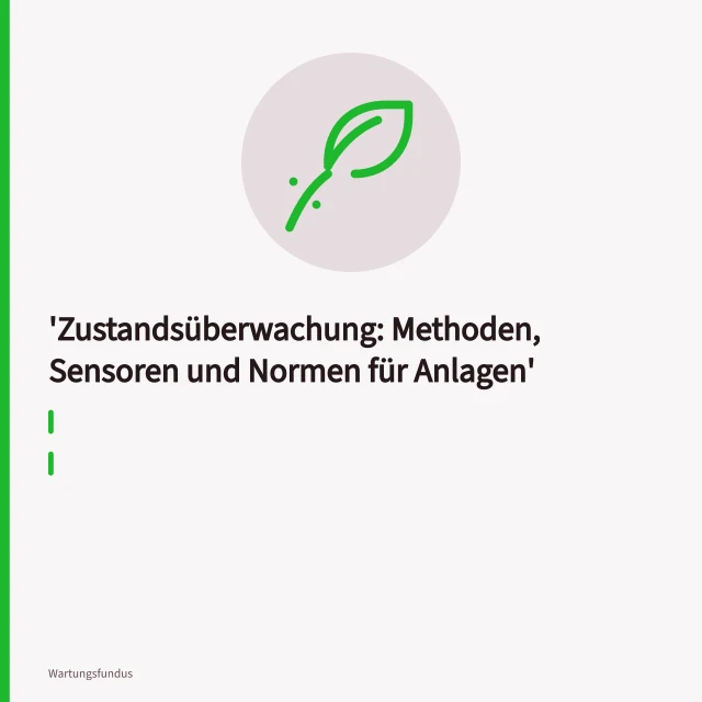 Beschleunigungssensor auf Lagergehäuse einer laufenden Industriepumpe bei Schwingungsmessung. Zustandsüberwachung: Methoden, Sensoren und Normen für Anlagen